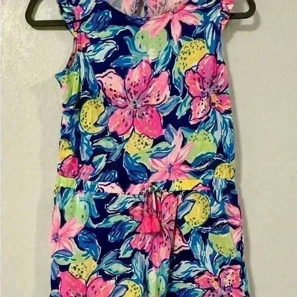 230. Lilly Pulitzer Girls Azel Romper Nauti Navy Capri Soleil size 12-14 - Picture 2 of 4